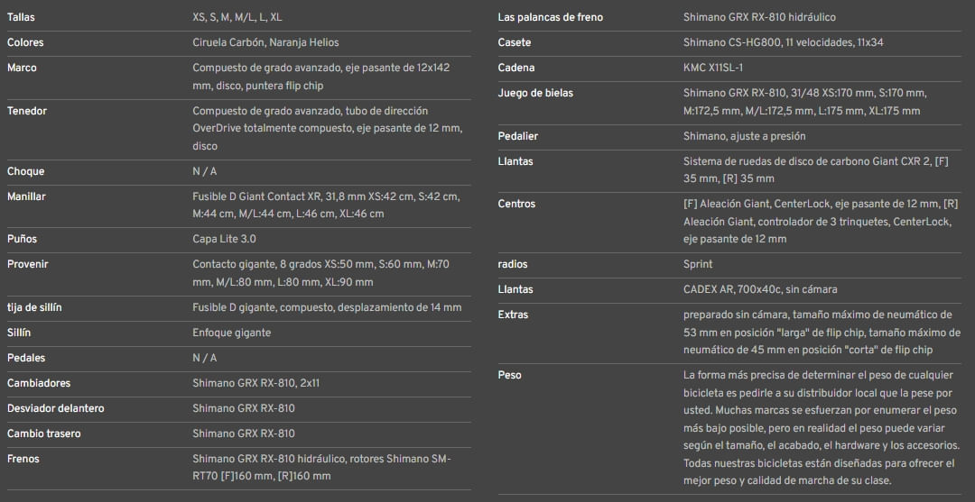 Bicicleta Giant Revolt Advanced 0 23 GRIS MORA (ML) 23-2302008124-1